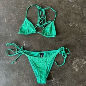 Triangl Swimwear Vibrant Green Bikini Set